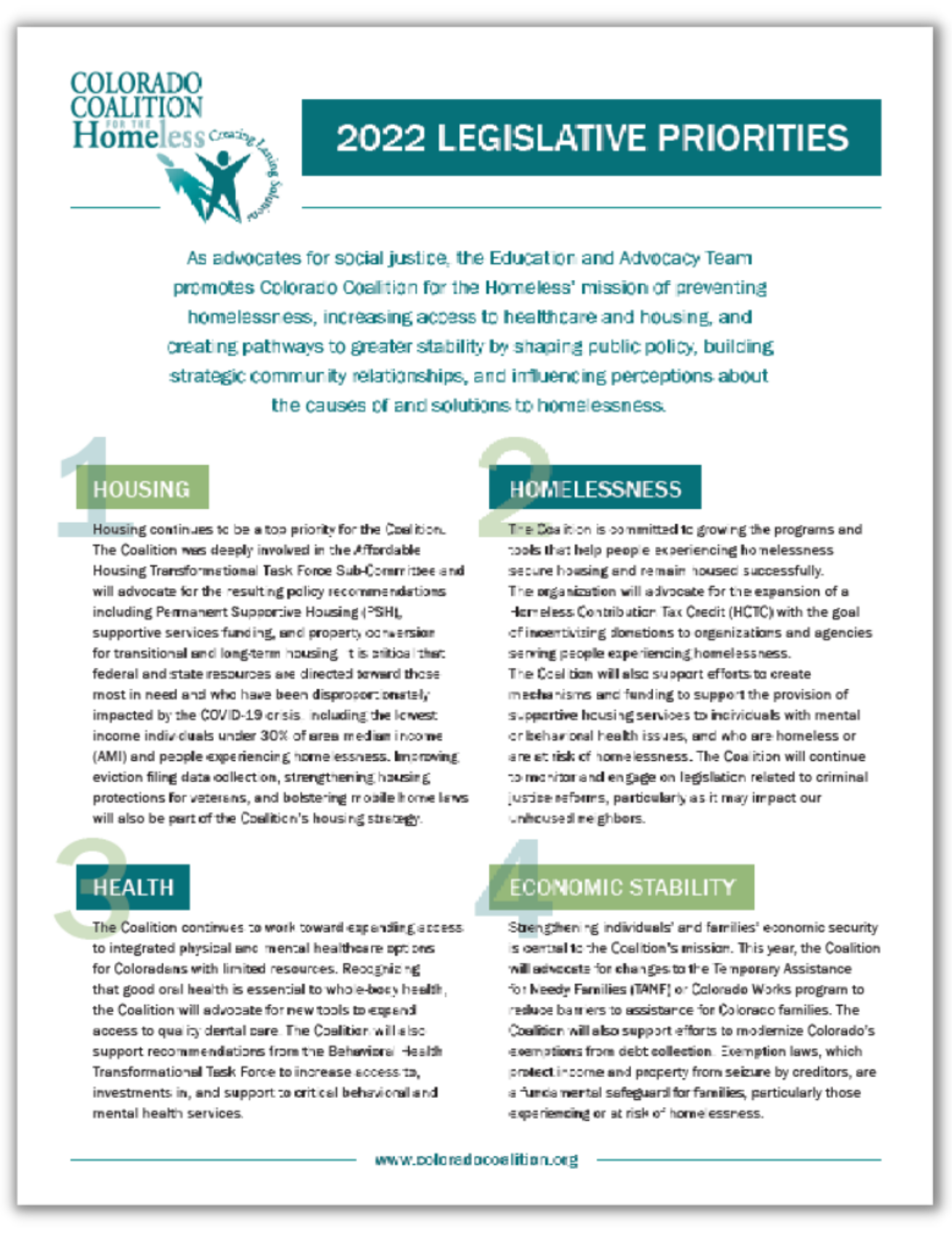 2022 Legislative Priorities Document